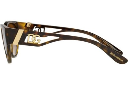 Okulary przeciwsłoneczne Dolce & Gabbana DG6146 502/13 Kocie oczy Havana