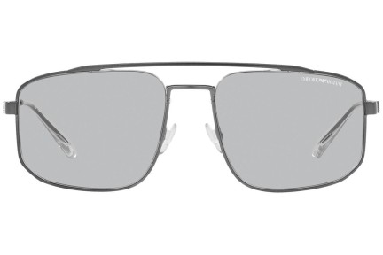 Okulary przeciwsłoneczne Emporio Armani EA2139 300387 Pilotki (Aviator) Srebrne