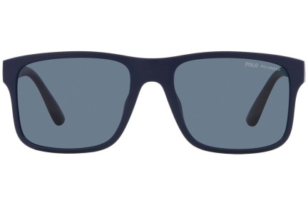 Okulary przeciwsłoneczne Polo Ralph Lauren PH4195U 59042V Polarized Kwadratowe Czarne