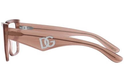 Okulary korekcyjne Dolce & Gabbana DG3373 3411 Kwadratowe Brązowe