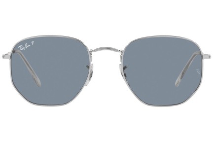 Слънчеви очила Ray-Ban Hexagonal RB3548N 003/02 Polarized Заоблени Сребърна