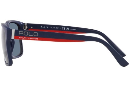 Okulary przeciwsłoneczne Polo Ralph Lauren PH4195U 59042V Polarized Kwadratowe Czarne