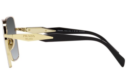Okulary przeciwsłoneczne Prada PR64ZS ZVN5W1 Polarized Kwadratowe Złote