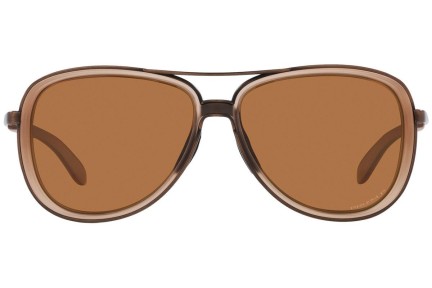 Okulary przeciwsłoneczne Oakley Split Time OO4129-23 Polarized Pilotki (Aviator) Brązowe