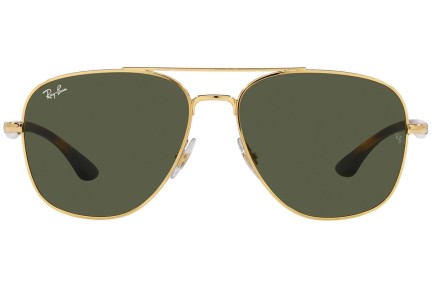 Okulary przeciwsłoneczne Ray-Ban RB3683 001/31 Pilotki (Aviator) Złote