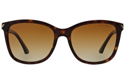 Okulary przeciwsłoneczne Emporio Armani EA4060 5026T5 Polarized Kwadratowe Havana