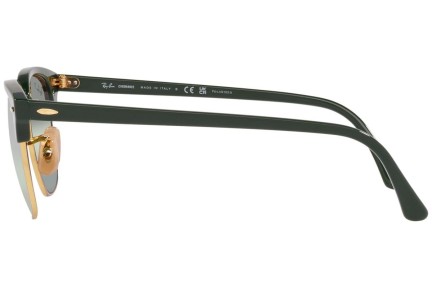 Okulary przeciwsłoneczne Ray-Ban Clubmaster Chromance Collection RB3016 1368G4 Polarized Browline Zielone