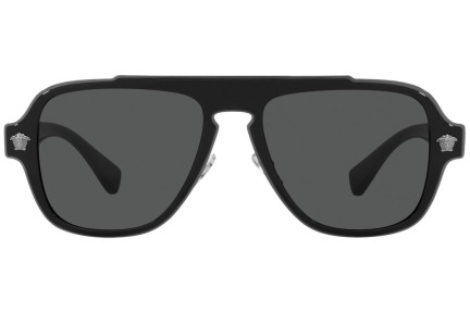 Okulary przeciwsłoneczne Versace Medusa Retro Charm VE2199 100187 Pilotki (Aviator) Czarne