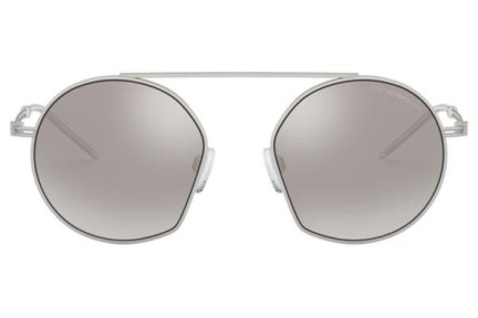 Okulary przeciwsłoneczne Emporio Armani EA2078 30456G Okrągłe Srebrne