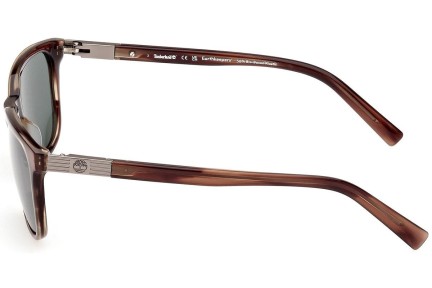 Okulary przeciwsłoneczne Timberland TB9318 48R Polarized Prostokątne Brązowe