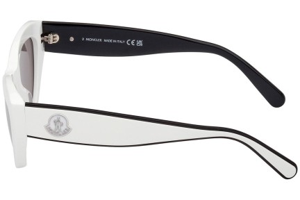 Okulary przeciwsłoneczne Moncler ML0258 21C Kocie oczy Białe