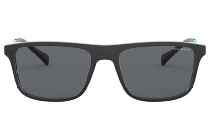 Okulary przeciwsłoneczne Emporio Armani EA4151 504287 Prostokątne Czarne