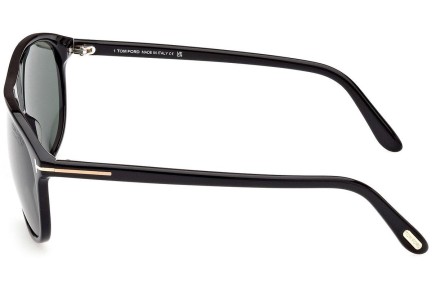 Okulary przeciwsłoneczne Tom Ford FT1027 01R Polarized Pilotki (Aviator) Czarne