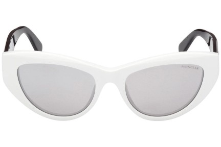 Okulary przeciwsłoneczne Moncler ML0258 21C Kocie oczy Białe