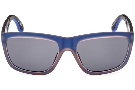Okulary przeciwsłoneczne Adidas Originals OR0094 83A Kwadratowe Niebieskie