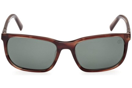 Okulary przeciwsłoneczne Timberland TB9318 48R Polarized Prostokątne Brązowe
