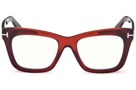 Glasses Tom Ford FT5881-B 045 Kwadratowe Brązowe