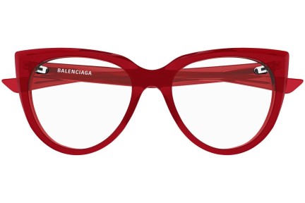 Okulary korekcyjne Balenciaga BB0218O 004 Kocie oczy Czerwone