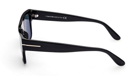 Okulary przeciwsłoneczne Tom Ford FT0907 01V Prostokątne Czarne