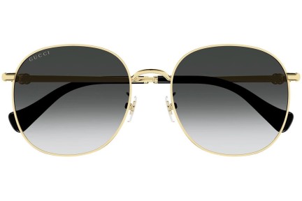 Okulary przeciwsłoneczne Gucci GG1142S 001 Okrągłe Złote