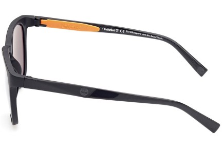 Okulary przeciwsłoneczne Timberland TB9274 02D Polarized Okrągłe Czarne