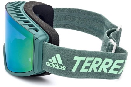 Gogle narciarskie Adidas Sport SP0040 97Q Pojedyncze | Shield Zielone