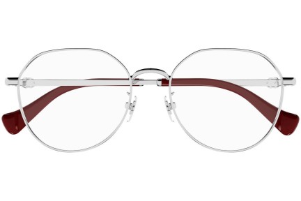 Okulary korekcyjne Gucci GG1145O 004 Okrągłe Srebrne