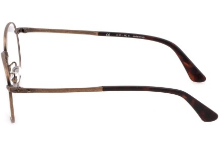 Okulary korekcyjne Police Roadie 4 VPLD94 02BS Okrągłe Brązowe