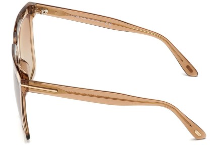 Okulary przeciwsłoneczne Tom Ford FT0764 57G Oversize Beżowe