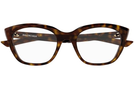 Okulary korekcyjne Balenciaga BB0219O 002 Kocie oczy Havana