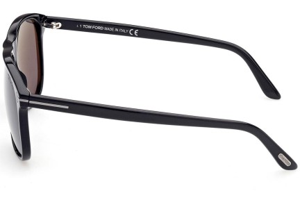 Okulary przeciwsłoneczne Tom Ford FT0905-N 01D Polarized Kwadratowe Czarne