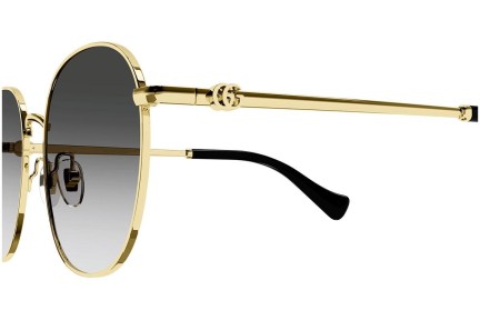 Okulary przeciwsłoneczne Gucci GG1142S 001 Okrągłe Złote