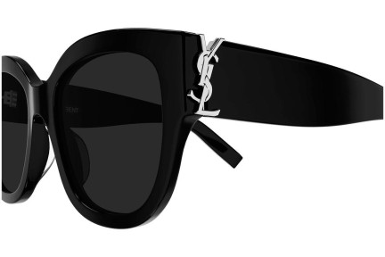 Okulary przeciwsłoneczne Saint Laurent SLM95/F 005 Polarized Kocie oczy Czarne