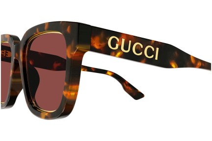 Okulary przeciwsłoneczne Gucci GG1136SA 002 Kwadratowe Havana