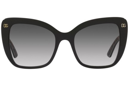 Okulary przeciwsłoneczne Dolce & Gabbana DG4348 32998G Kocie oczy Czarne