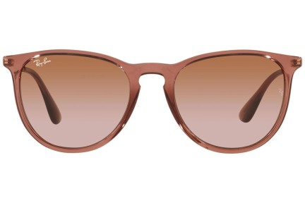 Okulary przeciwsłoneczne Ray-Ban Erika RB4171 659013 Okrągłe Brązowe