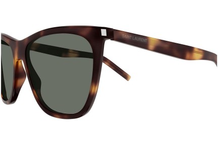 Okulary przeciwsłoneczne Saint Laurent SL526 002 Kocie oczy Havana