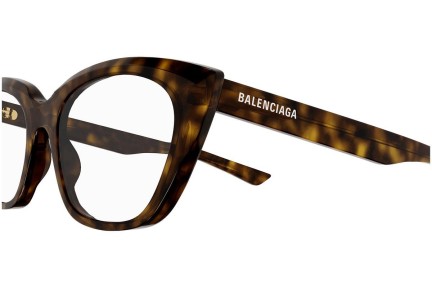 Okulary korekcyjne Balenciaga BB0219O 002 Kocie oczy Havana