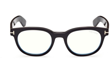 Okulary korekcyjne Tom Ford FT5807-B 001 Okrągłe Czarne