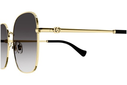 Okulary przeciwsłoneczne Gucci GG1143S 001 Oversize Złote
