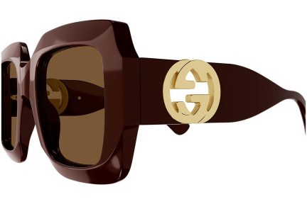 Okulary przeciwsłoneczne Gucci GG1022S 007 Kwadratowe Brązowe