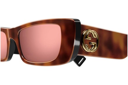 Okulary przeciwsłoneczne Gucci GG0516S 015 Prostokątne Brązowe