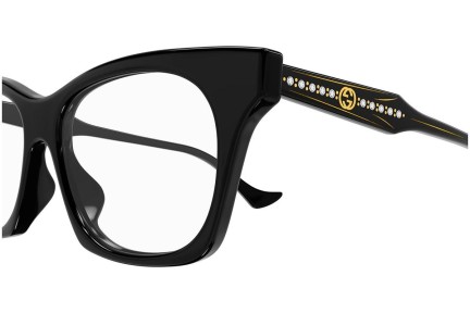 Okulary korekcyjne Gucci GG1299O 001 Nieregularny Czarne