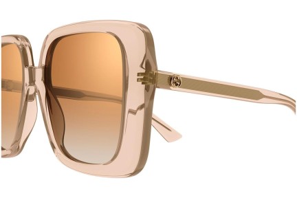 Okulary przeciwsłoneczne Gucci GG1314S 005 Oversize Beżowe
