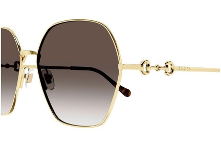 Okulary przeciwsłoneczne Gucci GG1335S 002 Nieregularny Złote