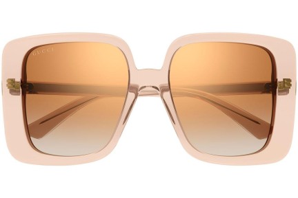 Okulary przeciwsłoneczne Gucci GG1314S 005 Oversize Beżowe