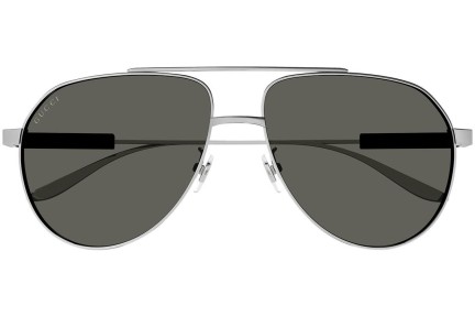Okulary przeciwsłoneczne Gucci GG1311S 001 Pilotki (Aviator) Srebrne