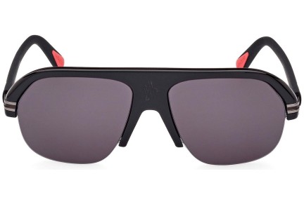 Okulary przeciwsłoneczne Moncler Lodge ML0267 01A Browline Czarne