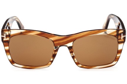 Okulary przeciwsłoneczne Tom Ford Nico 2 FT1062 56E Kwadratowe Havana