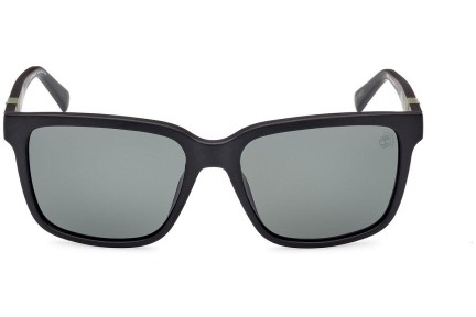 Okulary przeciwsłoneczne Timberland TB9322-H 02R Polarized Kwadratowe Czarne
